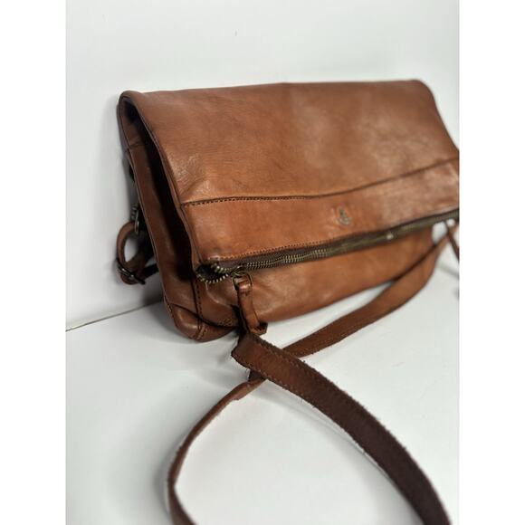 Harbour 2nd Anchor Love Leather Convertible Crossbody Flap Over Option Cognac - Picture 13 of 13